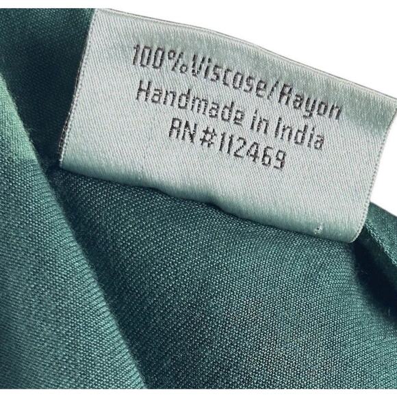 Holy Clothing Dress 2x Green Trinity Maxi With Pockets Embroidery Boho Ren Faire - Picture 8 of 11